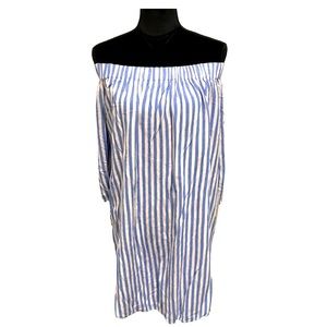 Off The Shoulder Stripped Dress